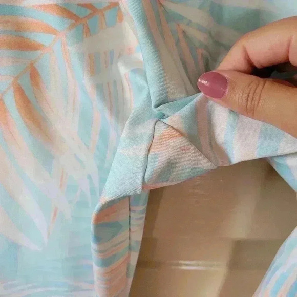 Forever 21 Size Small Pink and Blue Tropical Leggings Yoga Leggings - Picture 6 of 7